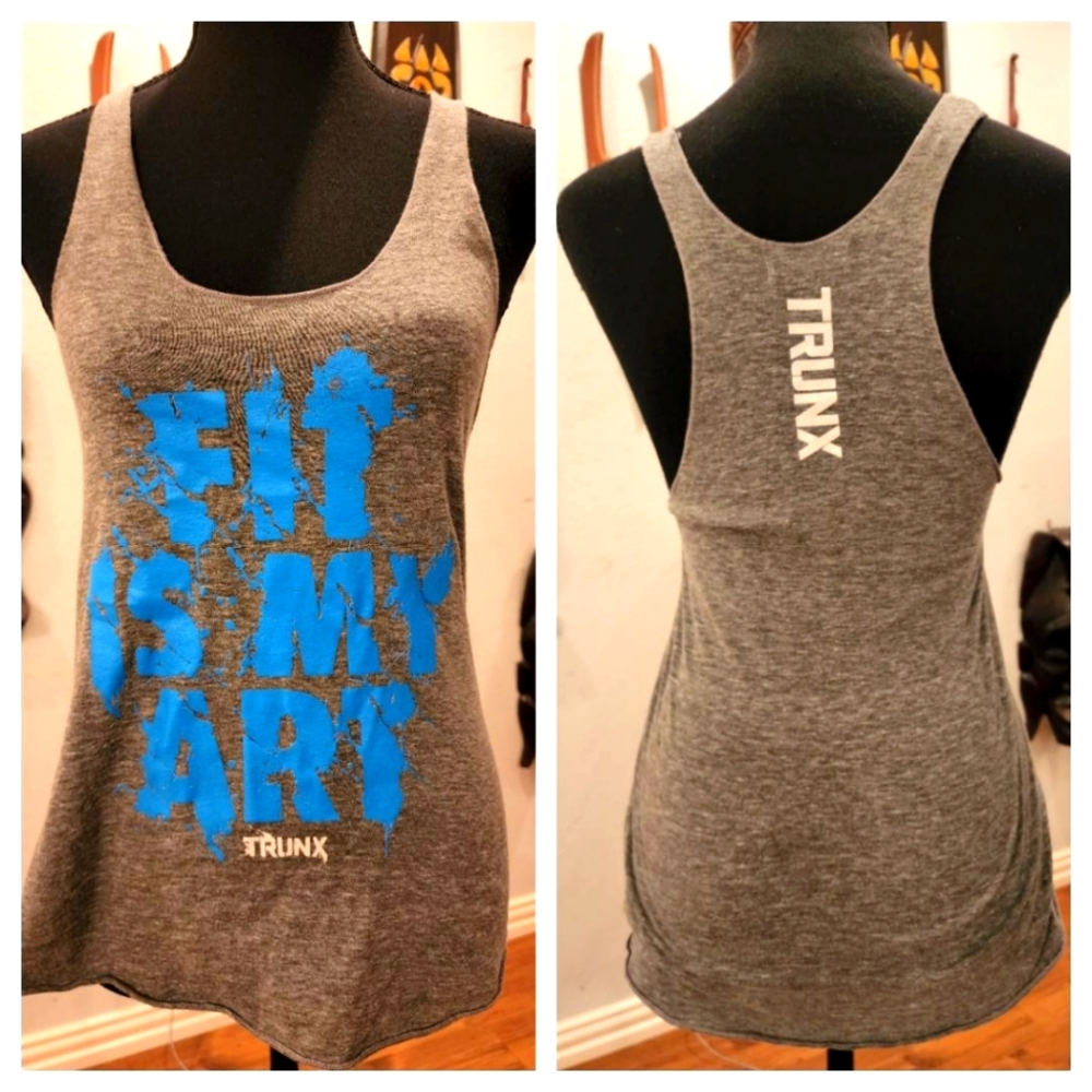 3/$20 - "Fit is My Art" Racerback, Fitness, Fitted Tank, Size S